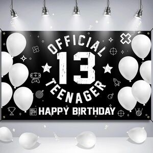 13th Birthday Backdrop Banner Photo Prop Birthday Decor